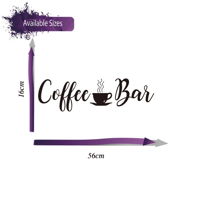 Coffee Bar Wall Decal Sticker