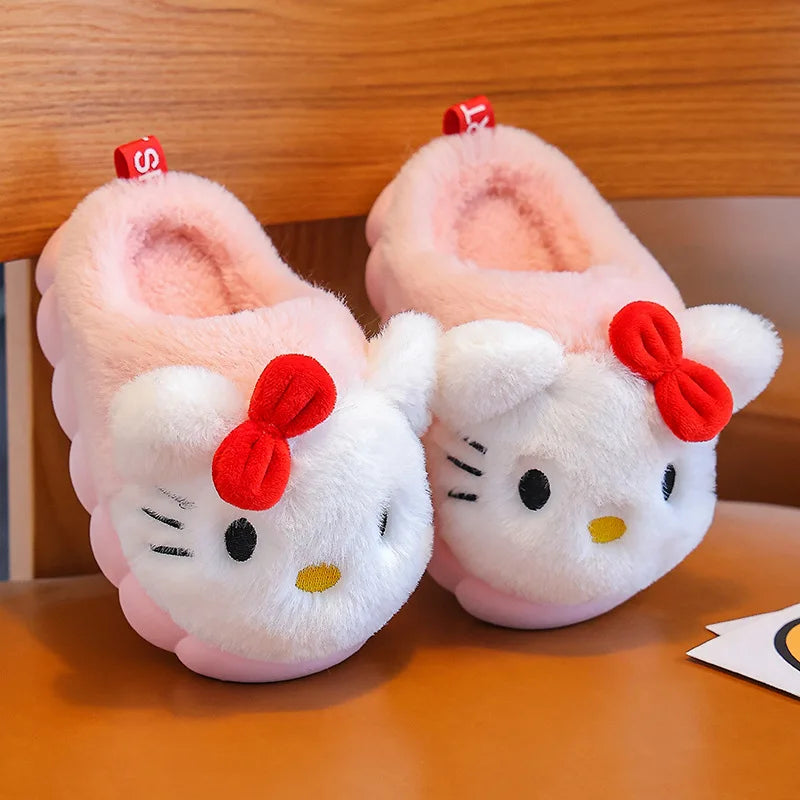 Cartoon Character Lovely Baby Cotton Shoes Slippers Autumn/winter Plush Warmth Children Cotton Slippers Indoor Kids Shoes