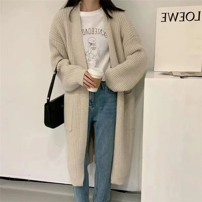 Oversized Loose Pocket Knitted Cardigan