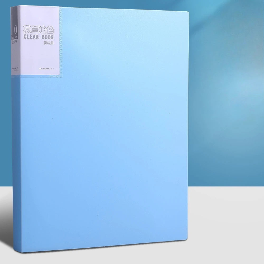 30 Pages A4 Document Organizer with 60 Transparent Pockets - Multi-Layer Office and School Storage Folder Desk Organizer Binder