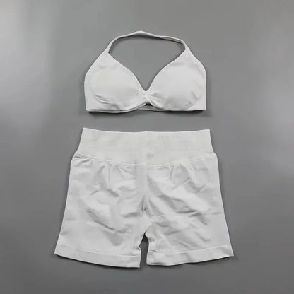 Conjunto Deportivo Mujer 2 Piezas – Top Corto y Shorts
