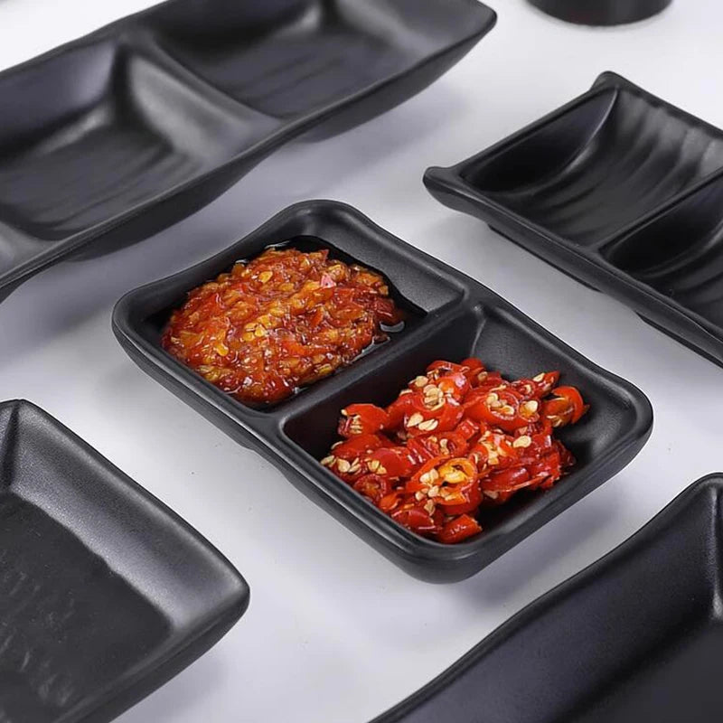 Black Melamine Multi Plate