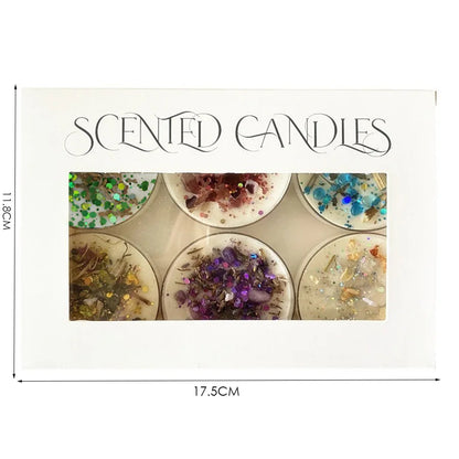 6-Pec Glitter Flower Candle Gift Set
