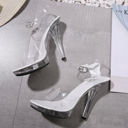 Transparent Women Sandals High Heels 12cm 13cm