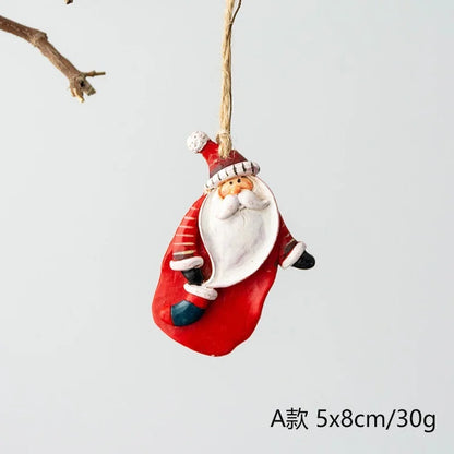 Christmas Resin Tree Decorations Santa