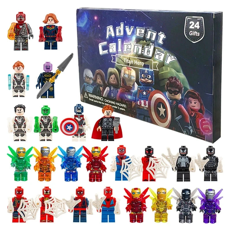 Advent Calendar Kids Toys Christmas Countdown Calendar 24pcs/Set Cartoon Anime Model Small Doll Decoration Toys