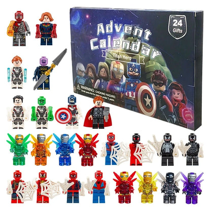 Advent Calendar Kids Toys Christmas Countdown Calendar 24pcs/Set Cartoon Anime Model Small Doll Decoration Toys
