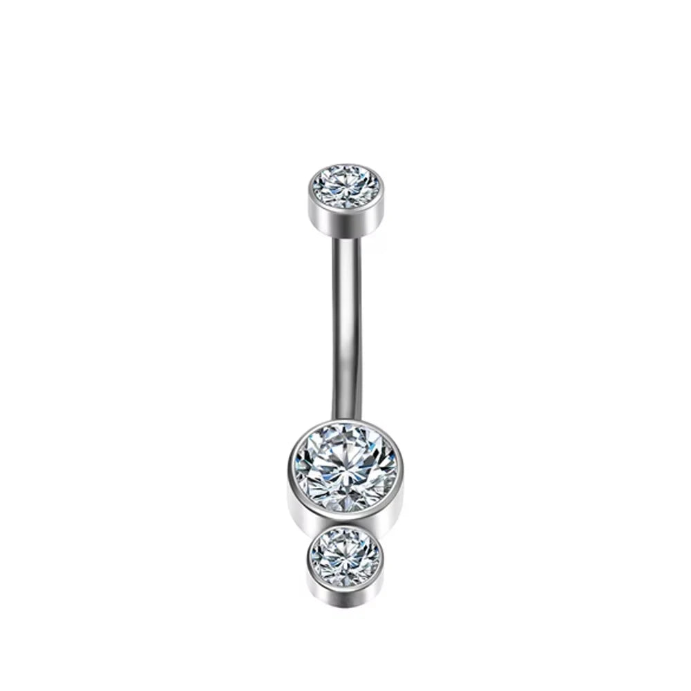 ASTM F136 Titanium 16G Belly Button Rings Internally Thread Round Piercings Ombligo Piercings Navel Ring Body Jewelry For Women