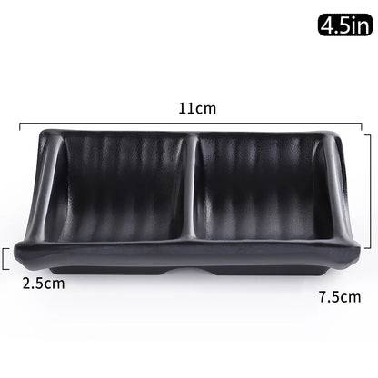 Black Melamine Multi Plate