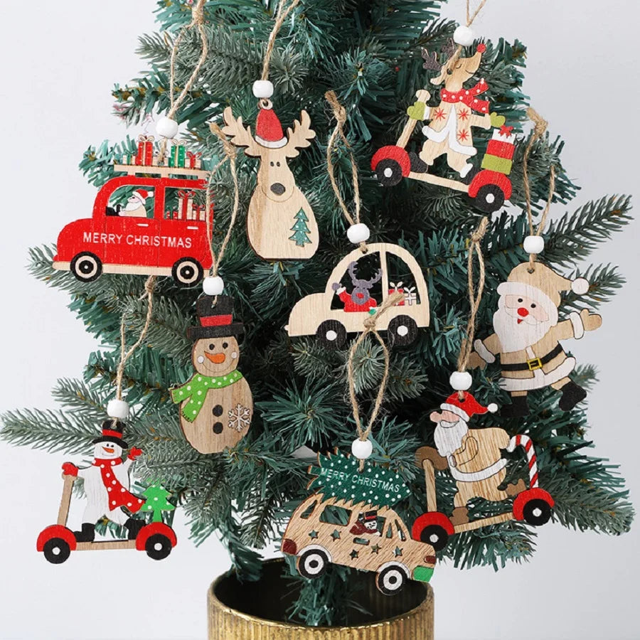 Christmas Wooden Pendants Xmas Tree