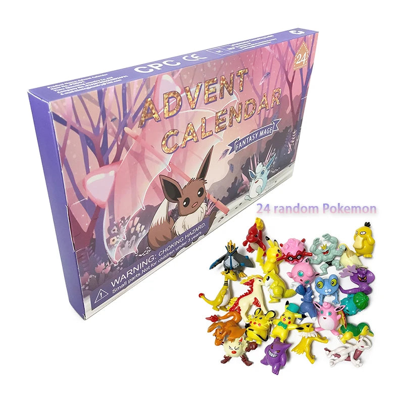 Advent Calendar Kids Toys Christmas Countdown Calendar 24pcs/Set Cartoon Anime Model Small Doll Decoration Toys