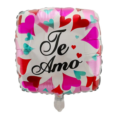 10pcs 18inch Spanish Foil Helium Balloons Valentine's Day Gifts I Love You Air Globus Engagement Wedding Party Decoration