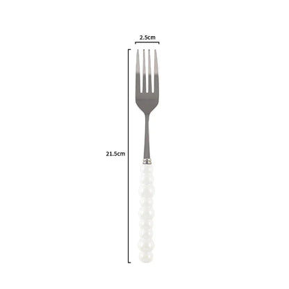 Ceramic Pearl Handle Cutlery Set Knife Fork Spoon Creative Cute Soup Spoon Western Food Steak Knife Spoon and Fork Set