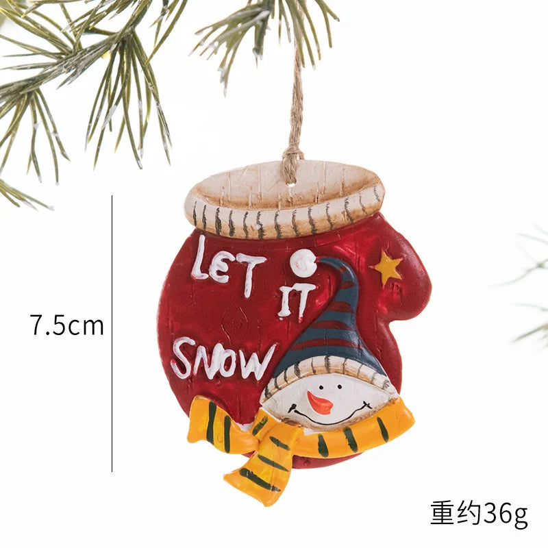 Christmas Resin Tree Decorations Santa