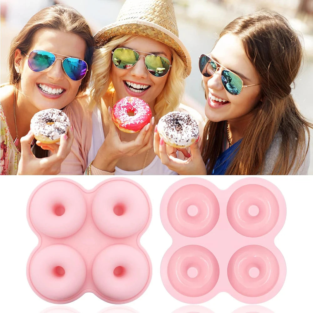 4 Holes Silicone Donut Mold