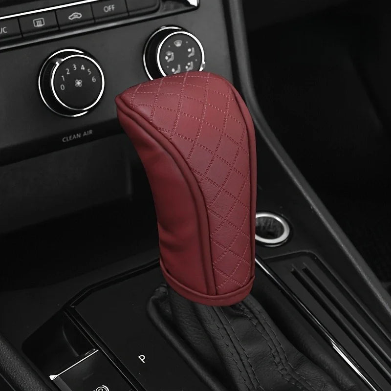 High Quality Car Shift Handle Cover PU Leather Non-slip Wear-resistant Universal Car Automatic Gear Sheath Car Decoration