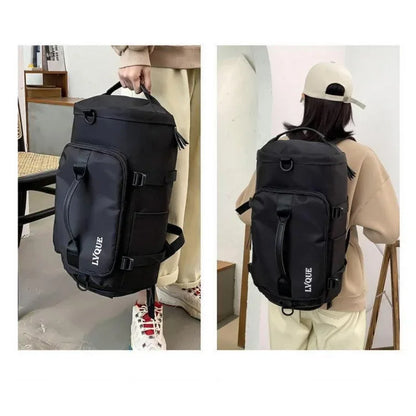 2 in 1 Travel Bag Waterproof Beg Luggage Bag Sport Gym Bag Women Backpack Hand Carry Duffel Beg Bersalin