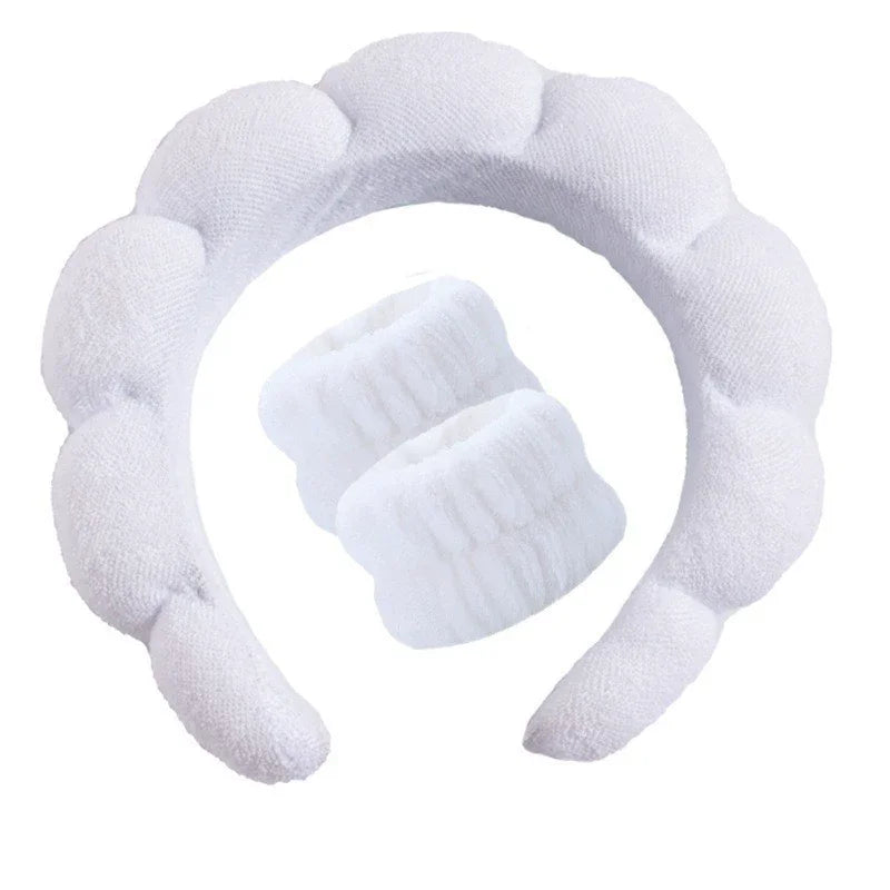 3pcs/lot women Sponge Spa Headband with Wristbands