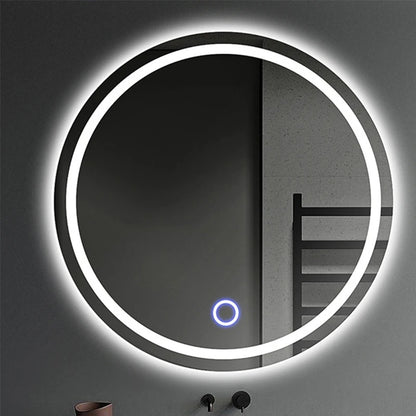LED HD Smart Bathroom Mirror with Lights Circle