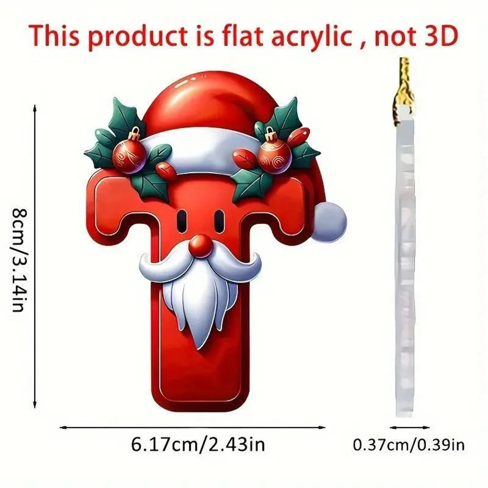 Christmas Acrylic Letter Pendant