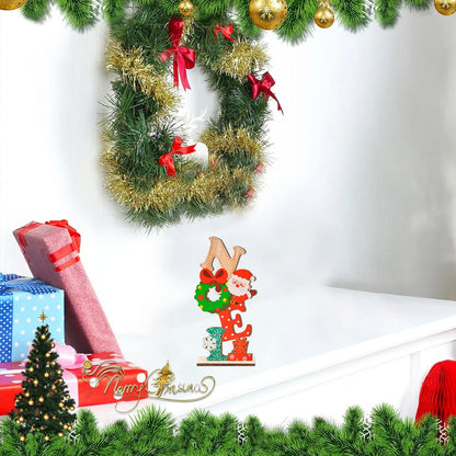 Festive Wooden Ornament with Santa