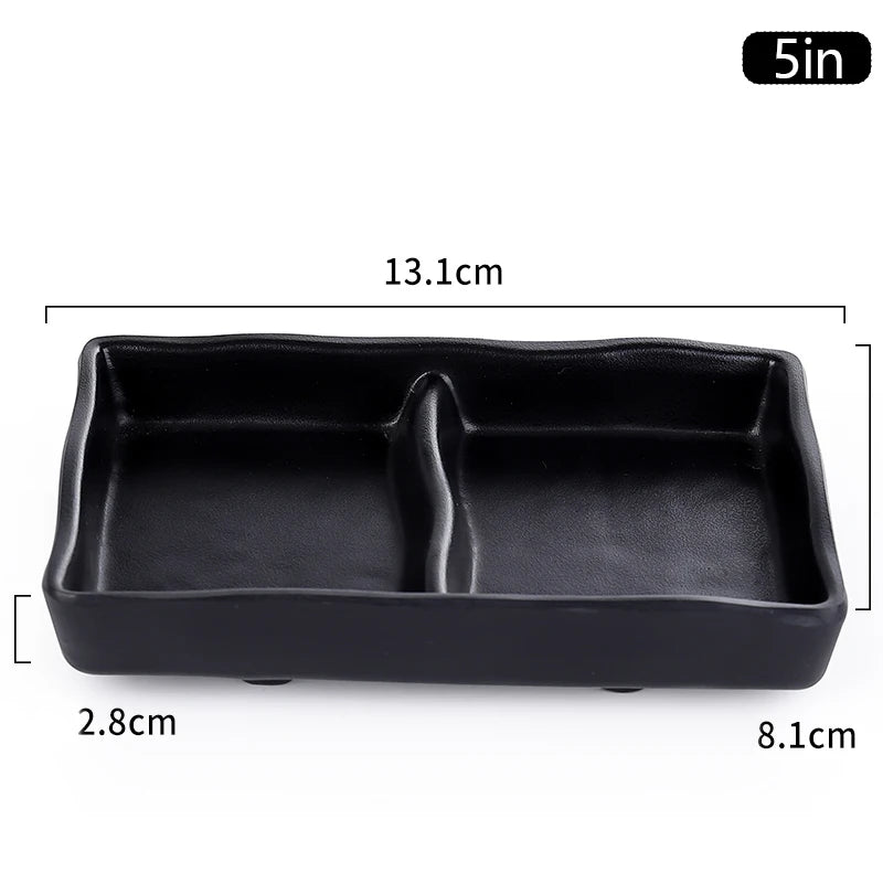 Black Melamine Multi Plate