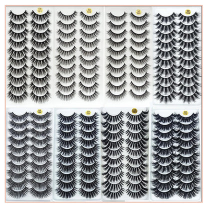 New 10 Pairs 3D Mink Eyelashes
