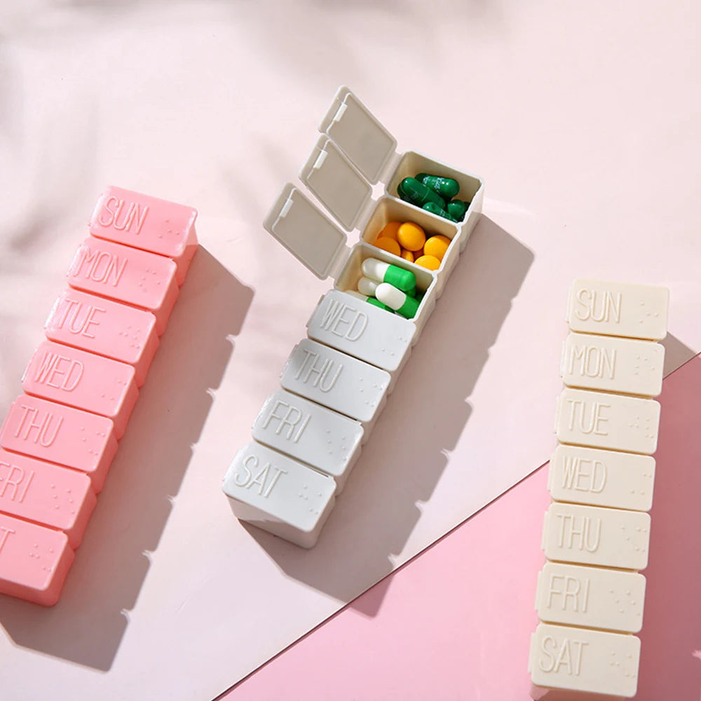 1 PC 7 Days Weekly Pill box