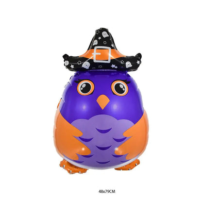 Hot Halloween Balloon Decoration Standing Hummy Pumpkin Ghost Witch Halloween Party Large Foil Balloon Inflatable Door Tree Deco