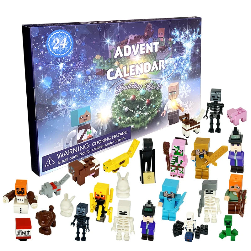 Advent Calendar Kids Toys Christmas Countdown Calendar 24pcs/Set Cartoon Anime Model Small Doll Decoration Toys