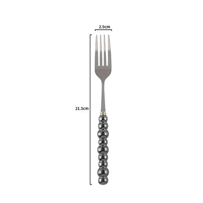 Ceramic Pearl Handle Cutlery Set Knife Fork Spoon Creative Cute Soup Spoon Western Food Steak Knife Spoon and Fork Set