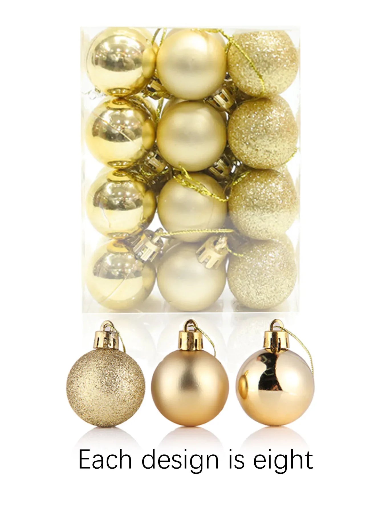 24pcs Christmas ball decorations Christmas Holiday party House decoration ball Christmas tree red ball pendant