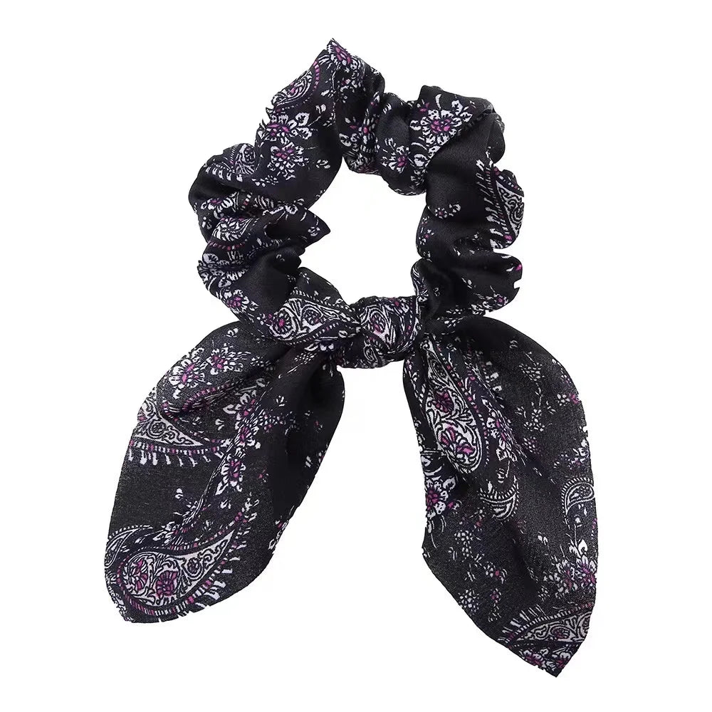 Set de 3 Scrunchies con Lazo – Estampado Floral