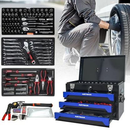 Caja de Herramientas Portátil de 20” con 408 piezas