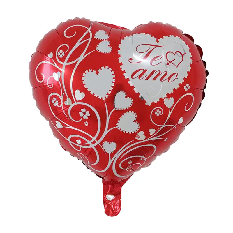 10pcs 18inch Spanish Foil Helium Balloons Valentine's Day Gifts I Love You Air Globus Engagement Wedding Party Decoration