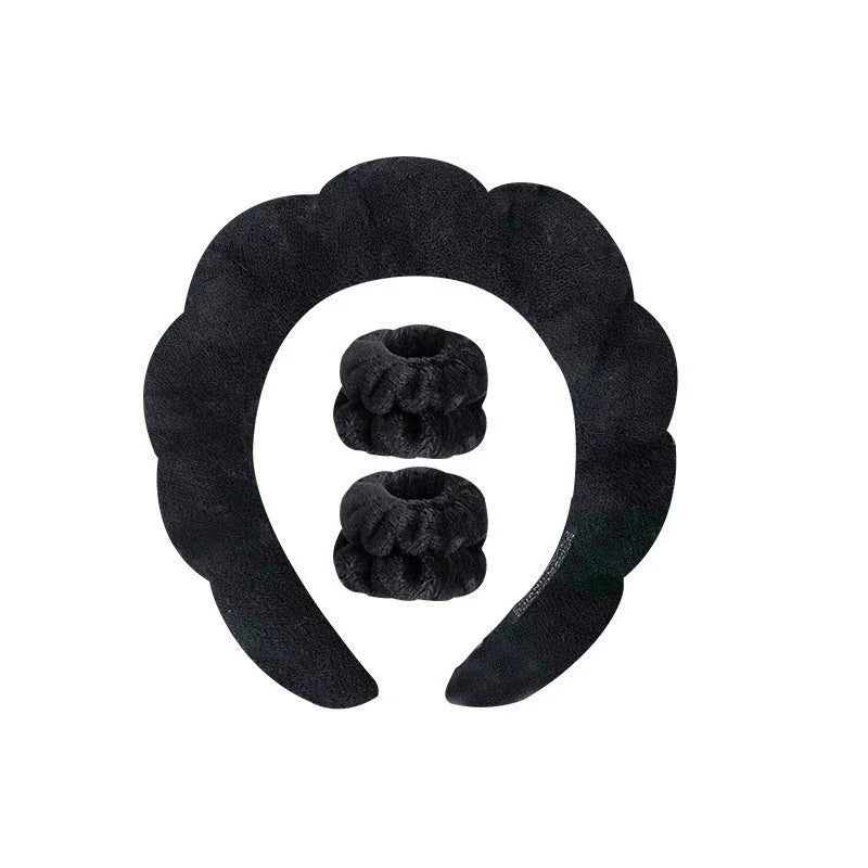 3pcs/lot women Sponge Spa Headband with Wristbands