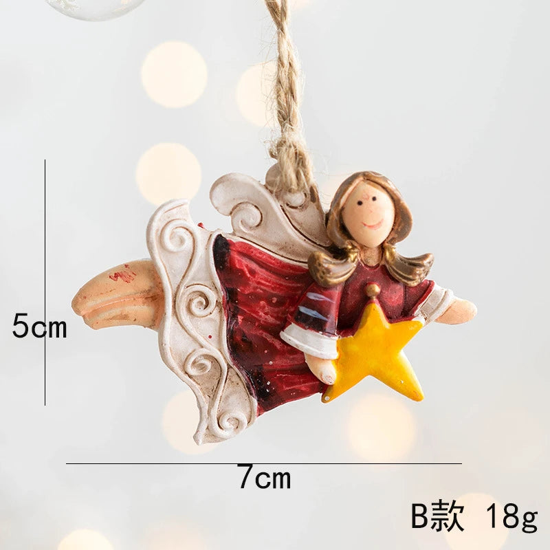 Christmas Resin Tree Decorations Santa