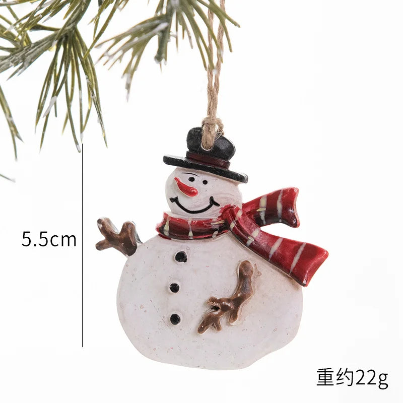 Christmas Resin Tree Decorations Santa