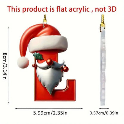 Christmas Acrylic Letter Pendant