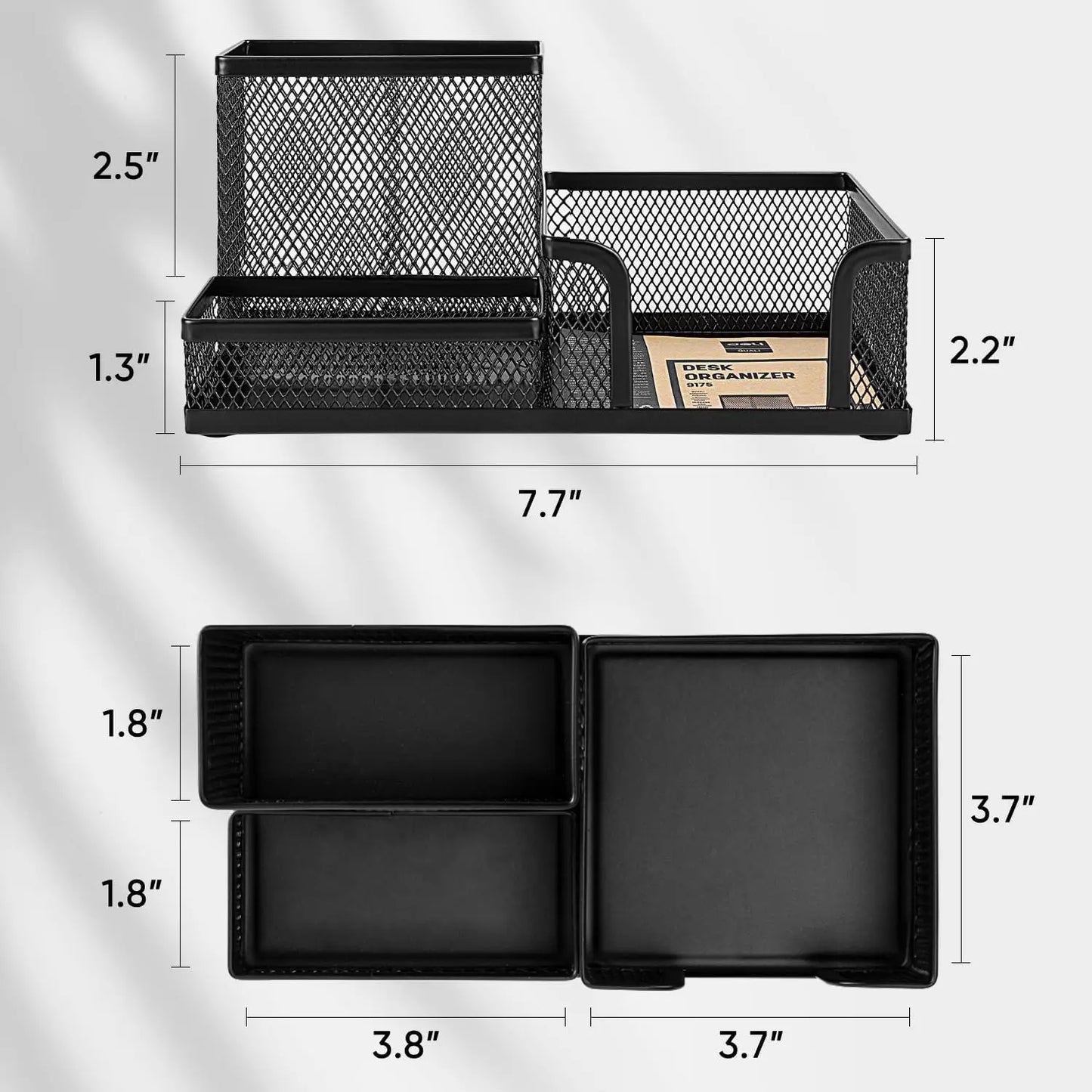 Black Mesh Desk Organizer