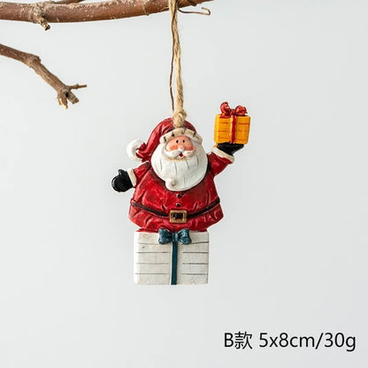 Christmas Resin Tree Decorations Santa