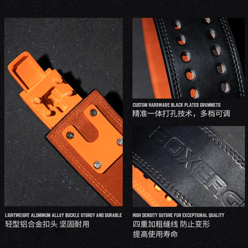 Cinturón de Levantamiento de Pesas – Cuero Premium Unisex