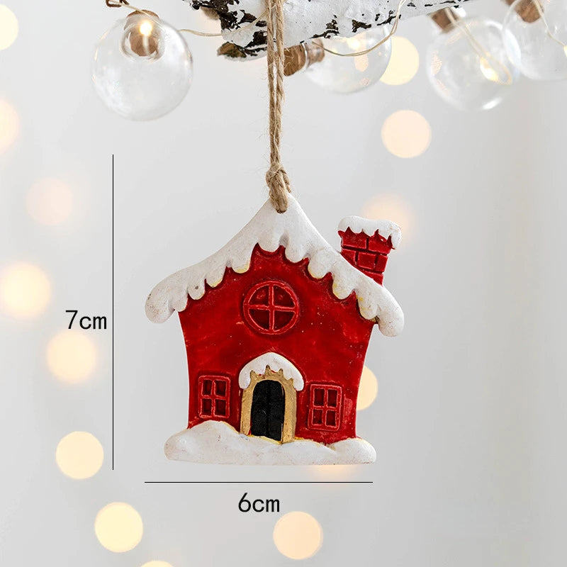 Christmas Resin Tree Decorations Santa