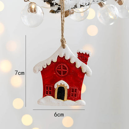 Christmas Resin Tree Decorations Santa