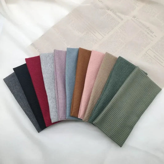 Knitted Hair Bands Women Fashion Wide Elastic Headband Sport Yoga Hairband Soft Wash Face Makeup Headwrap Hair Accessories