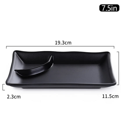 Black Melamine Multi Plate