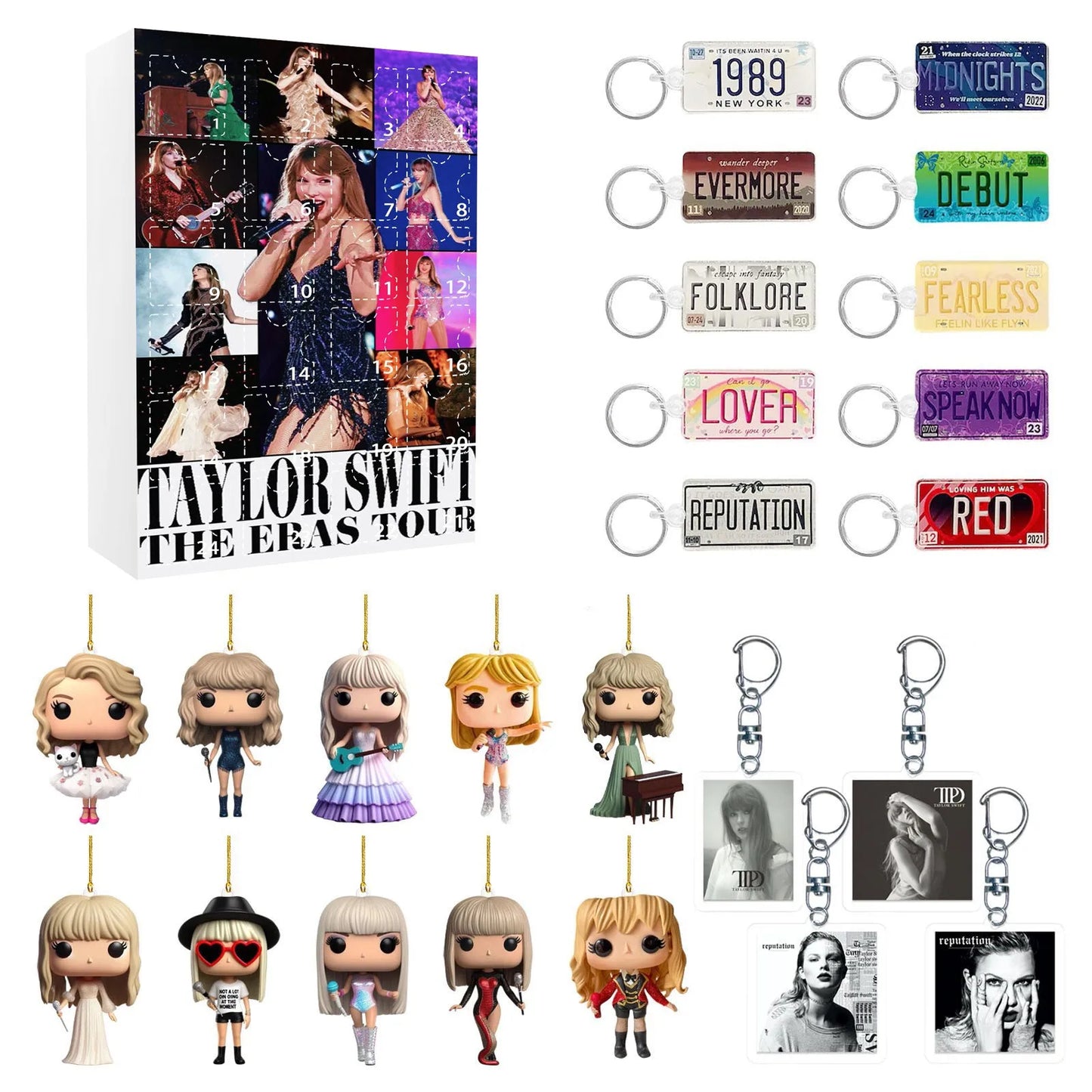 Christmas Advent Calendar Contains 24 Christmas Acrylic