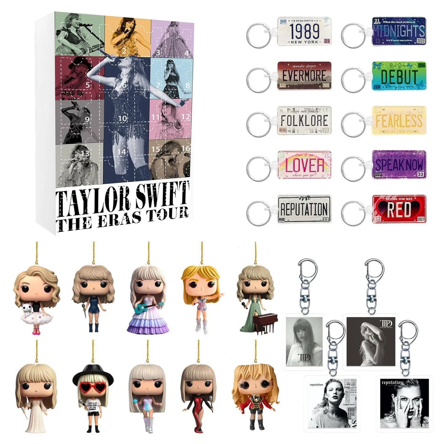 Christmas Advent Calendar Contains 24 Christmas Acrylic