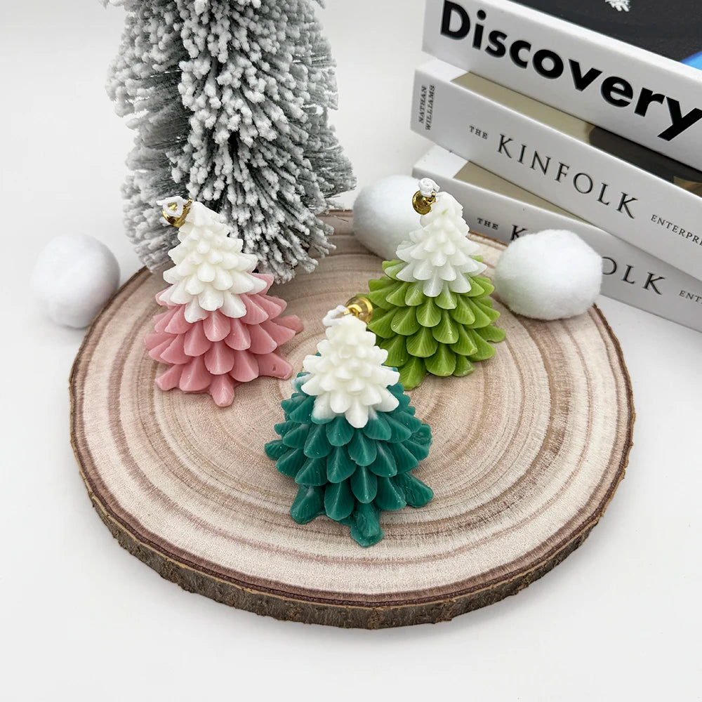 Christmas Tree Shaped Candle Tree Scented Tree Shaped Candle for Home Gift for Christmas Party Holiday New Year Decoration