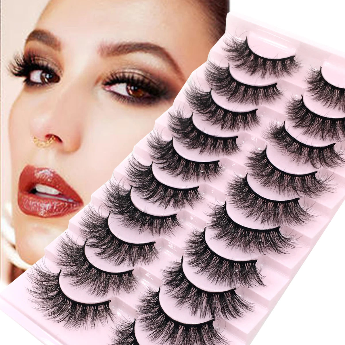 New 10 Pairs 3D Mink Eyelashes